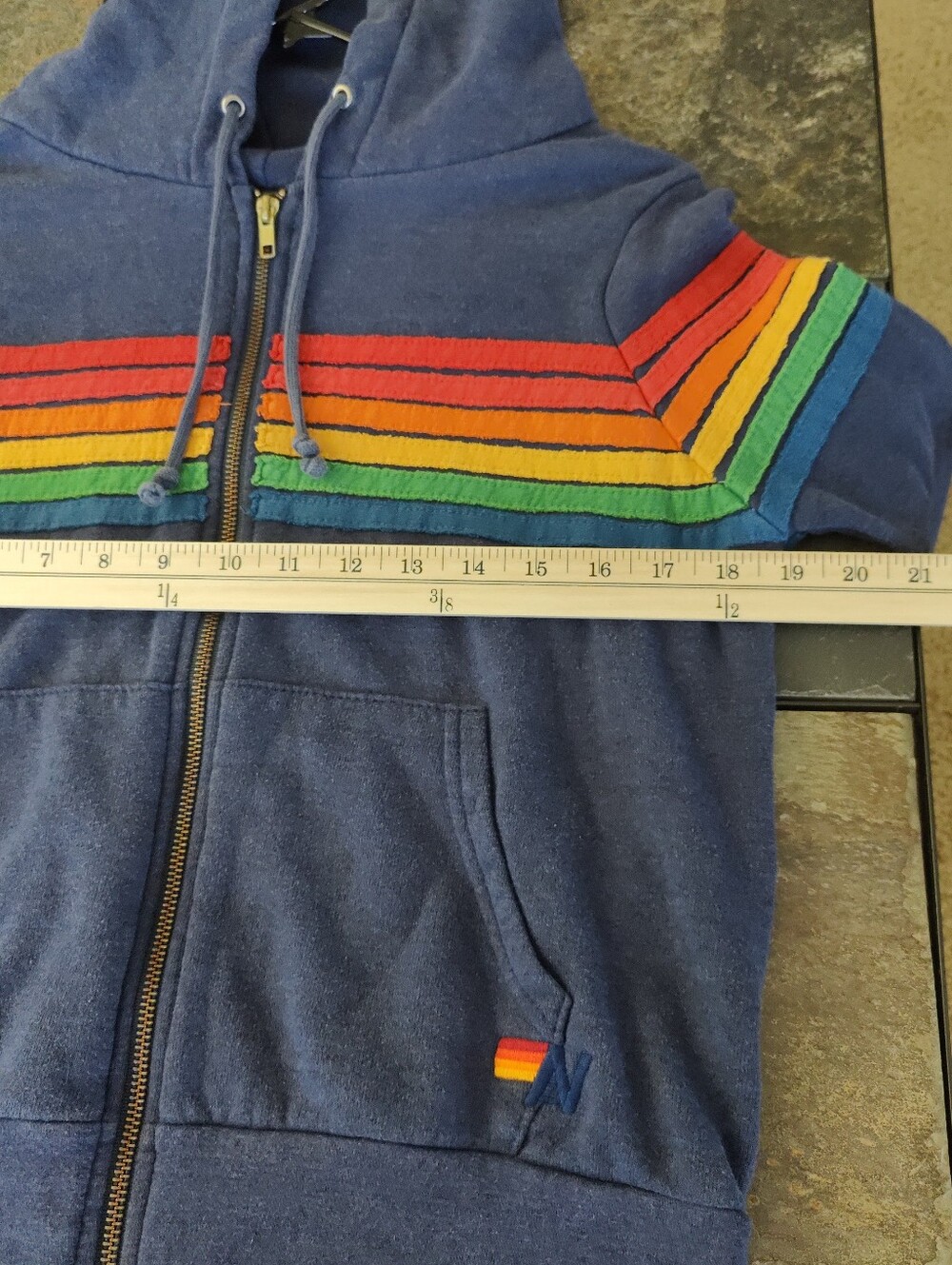 Aviator Nation five striped hoodie XS - Picture 8 of 9